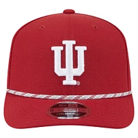 Men's New Era Crimson Indiana Hoosiers Game Day Multi-Rope 9SEVENTY Stretch-Snap Hat