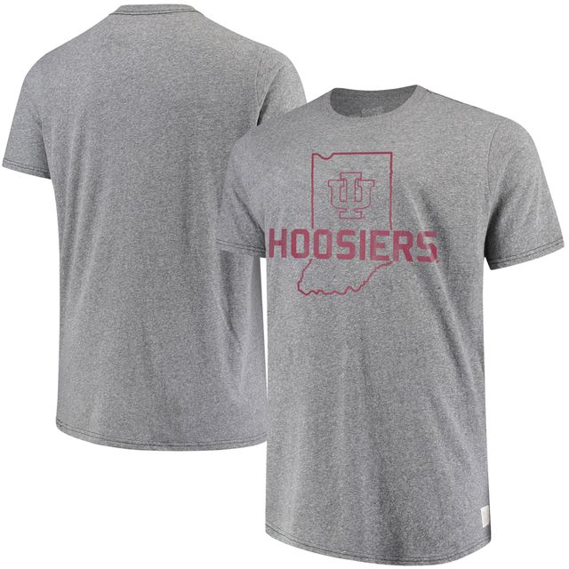 T-shirt à trois mélanges Original Retro Brand gris Indiana Hoosiers Big & Tall pour homme