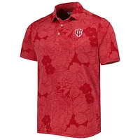Men's Tommy Bahama Crimson Indiana Hoosiers Miramar Blooms Polo