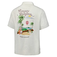 Men's Tommy Bahama White Indiana Hoosiers Grand Slam Bay Camp Button-Up Shirt