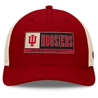 Men's Top of the World Crimson/Natural Indiana Hoosiers Bennett Trucker Adjustable Hat