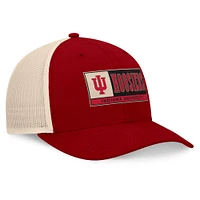 Men's Top of the World Crimson/Natural Indiana Hoosiers Bennett Trucker Adjustable Hat