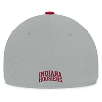 Men's Top of the World  Gray/Cardinal Indiana Hoosiers Mick Flex Hat