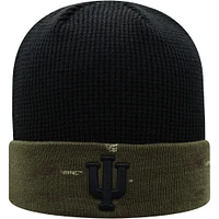 Top of the World Olive/Black Indiana Hoosiers OHT Military Appreciation Skully Cuffed Knit Hat