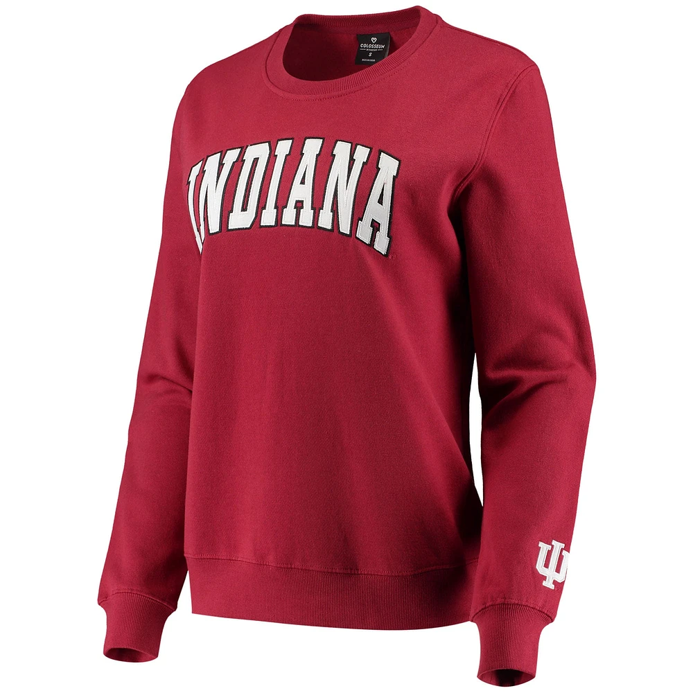 Women's Colosseum Crimson Indiana Hoosiers Campanile Pullover Sweatshirt