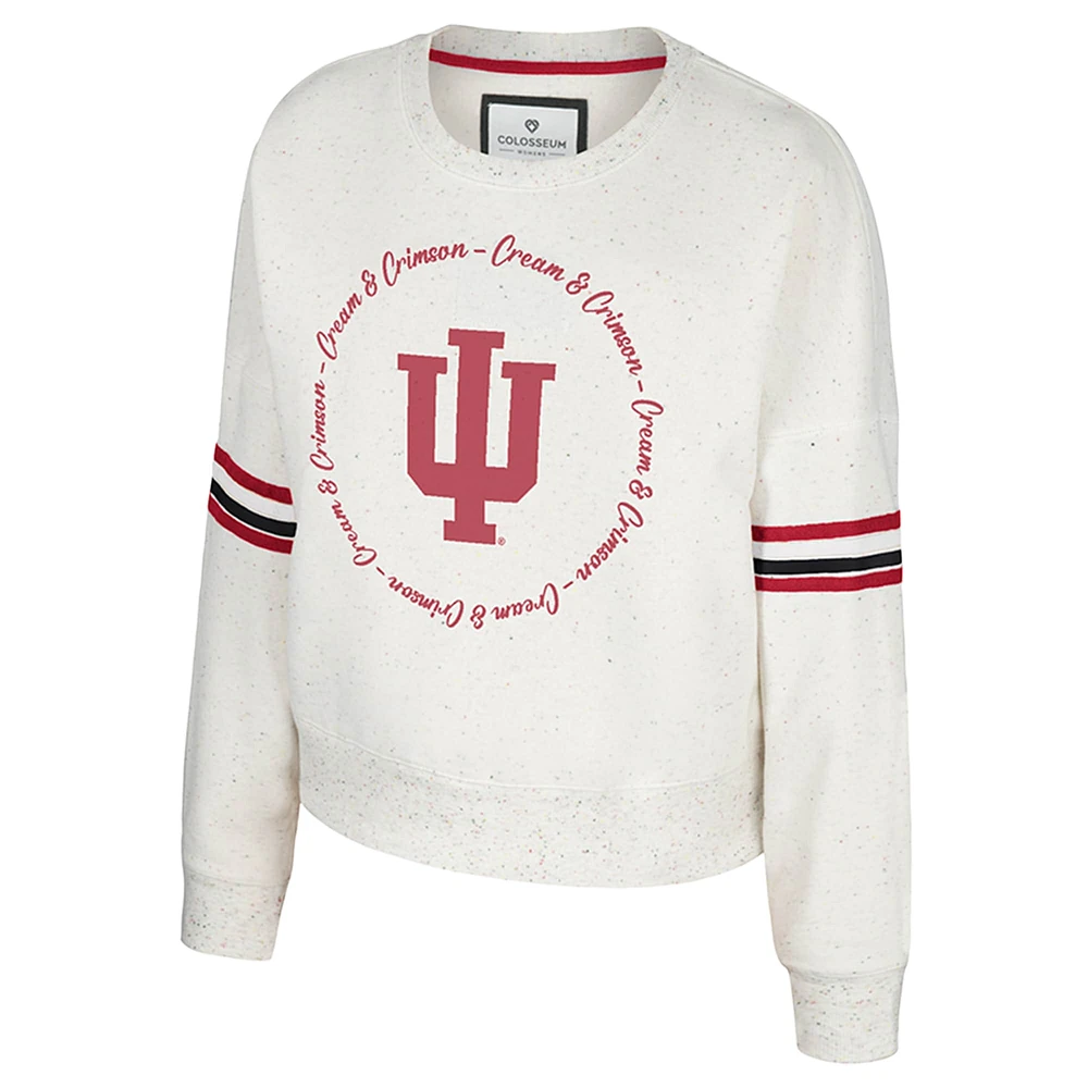Sweat-shirt en polaire moucheté Colosseum Natural Indiana Hoosiers Novelist pour femme