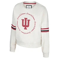 Sweat-shirt en polaire moucheté Colosseum Natural Indiana Hoosiers Novelist pour femme