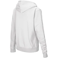 Sweat à capuche entièrement zippé Colosseum White Indiana Hoosiers pour femmes avec nom arqué