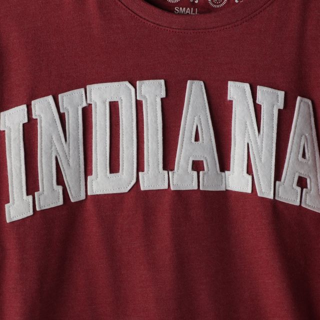 T-shirt à manches longues Pressbox Heathered Crimson Indiana Hoosiers Two-Hit Canyon pour femme