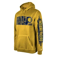 Men's New Era Indiana Pacers Gold Tip-Off Collection Pullover Hoodie