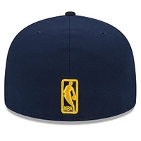 Men's New Era Navy Indiana Pacers  Rally Drive Checkerboard 59FIFTY Crown Fitted Hat