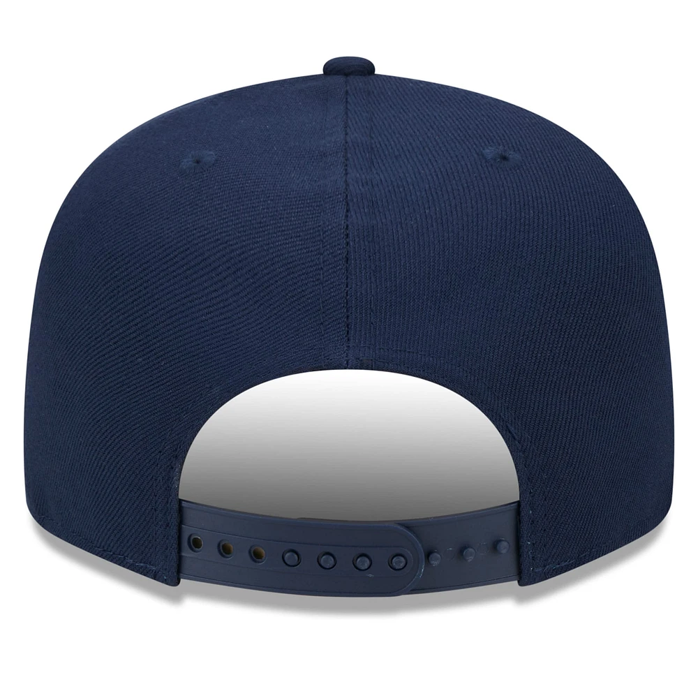 Men's New Era Navy Indiana Pacers  Rally Drive Finish Line Patch 9FIFTY Snapback Hat