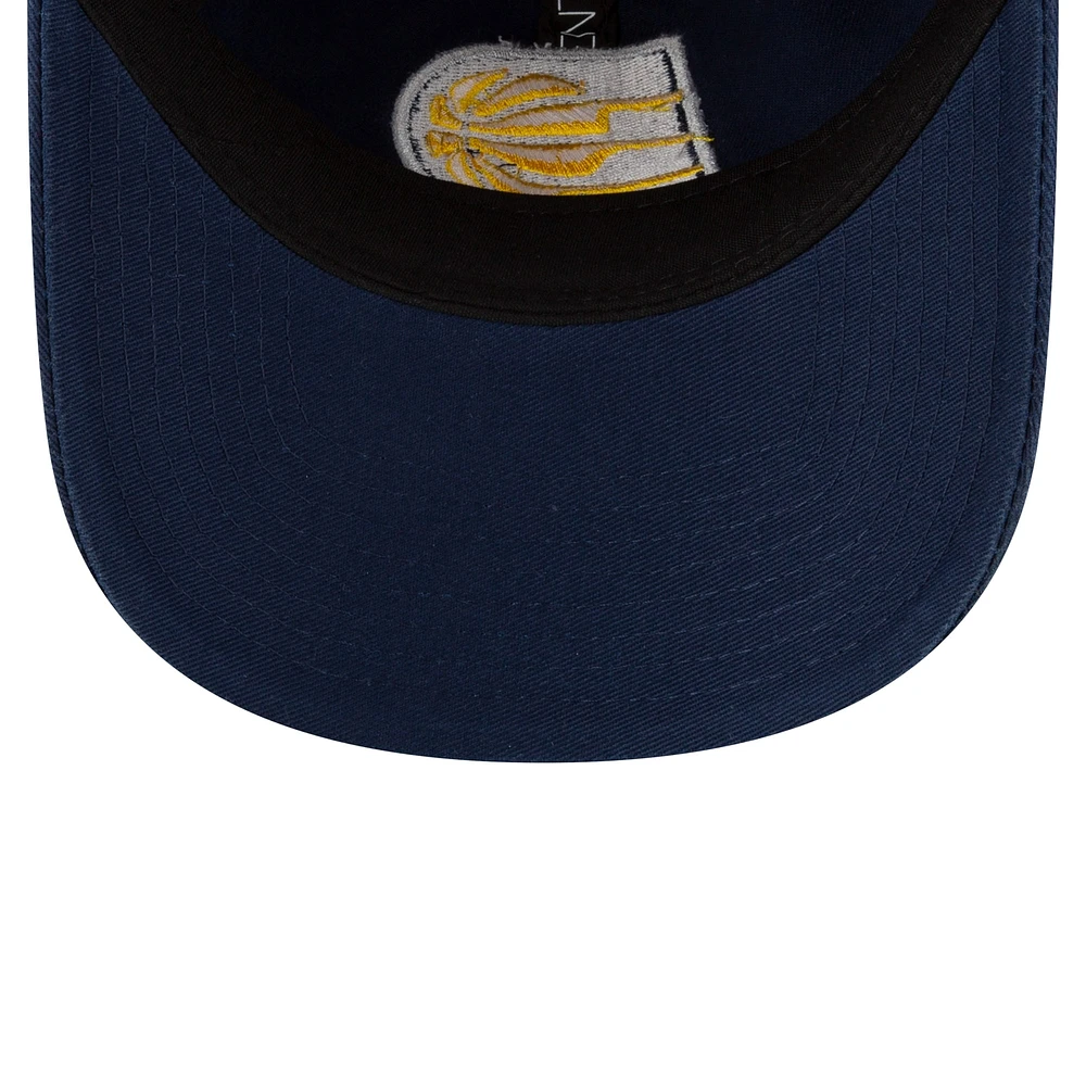 Men's New Era Navy Indiana Pacers Team 2.0 9TWENTY Adjustable Hat