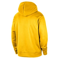 Men's Nike Gold Indiana Pacers 2024/25 Spotlight On-Court Practice Performance Pullover Hoodie