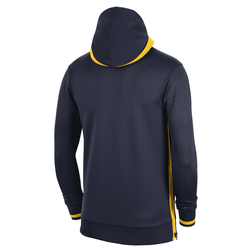 Men's Nike Navy Indiana Pacers Authentic Showtime Performance Full-Zip Hoodie