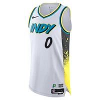 Men's Nike Tyrese Haliburton White Indiana Pacers 2024/25 Authentic Player Jersey - City Edition