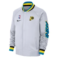 Veste Nike blanche à fermeture éclair intégrale pour homme Indiana Pacers 2024/25 City Edition Authentic Showtime Performance