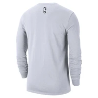 Men's Nike White Indiana Pacers 2024/25 City Edition Essential Logo Long Sleeve T-Shirt