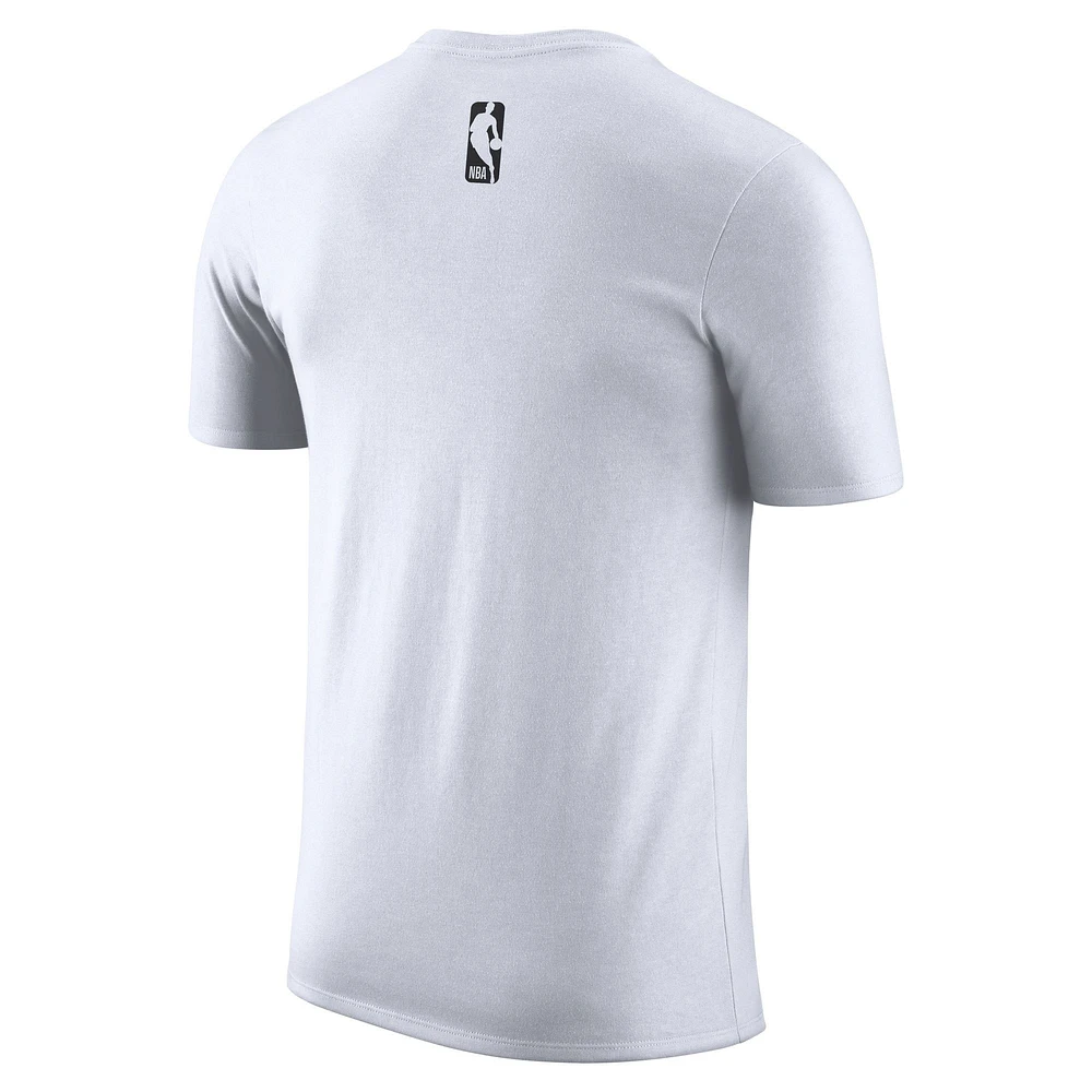 T-shirt Nike blanc avec logo Essential City Edition Indiana Pacers 2024/25 pour homme