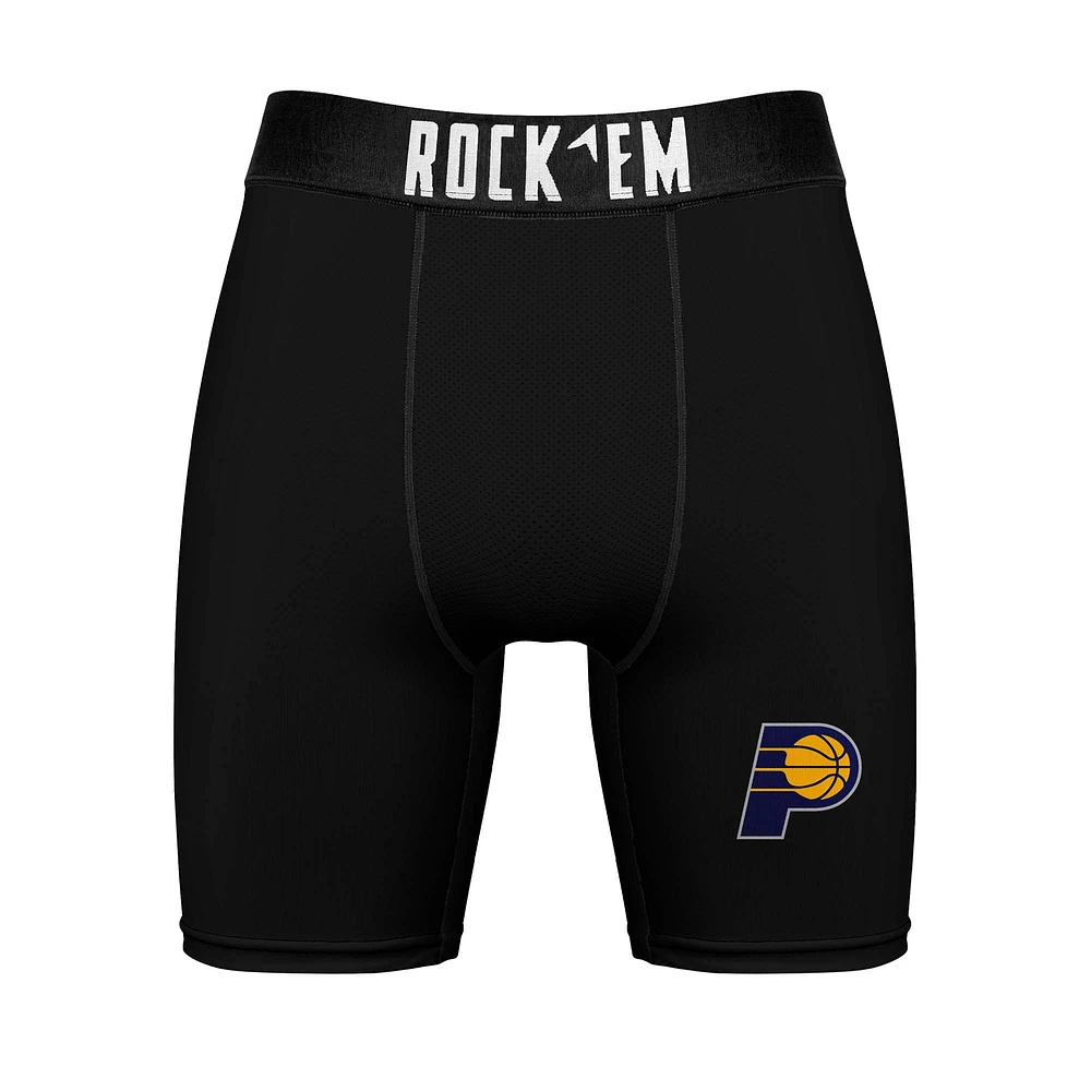 Men's Rock Em Socks Indiana Pacers Primary Crew & Boxer Briefs Combo Pack