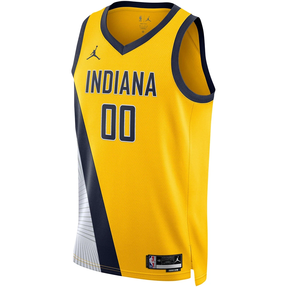Unisex Jordan Brand Bennedict Mathurin Gold Indiana Pacers Swingman Jersey - Statement Edition