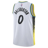 Unisex Nike Tyrese Haliburton White Indiana Pacers 2024/25 Swingman Player Jersey - City Edition