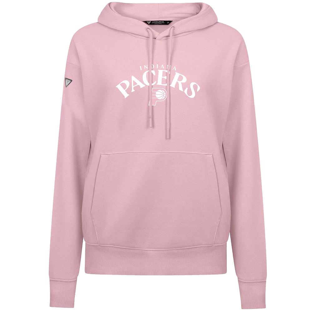 Women's Levelwear Light Pink Indiana Pacers Mother's Day Adorn Arched Pullover Hoodie