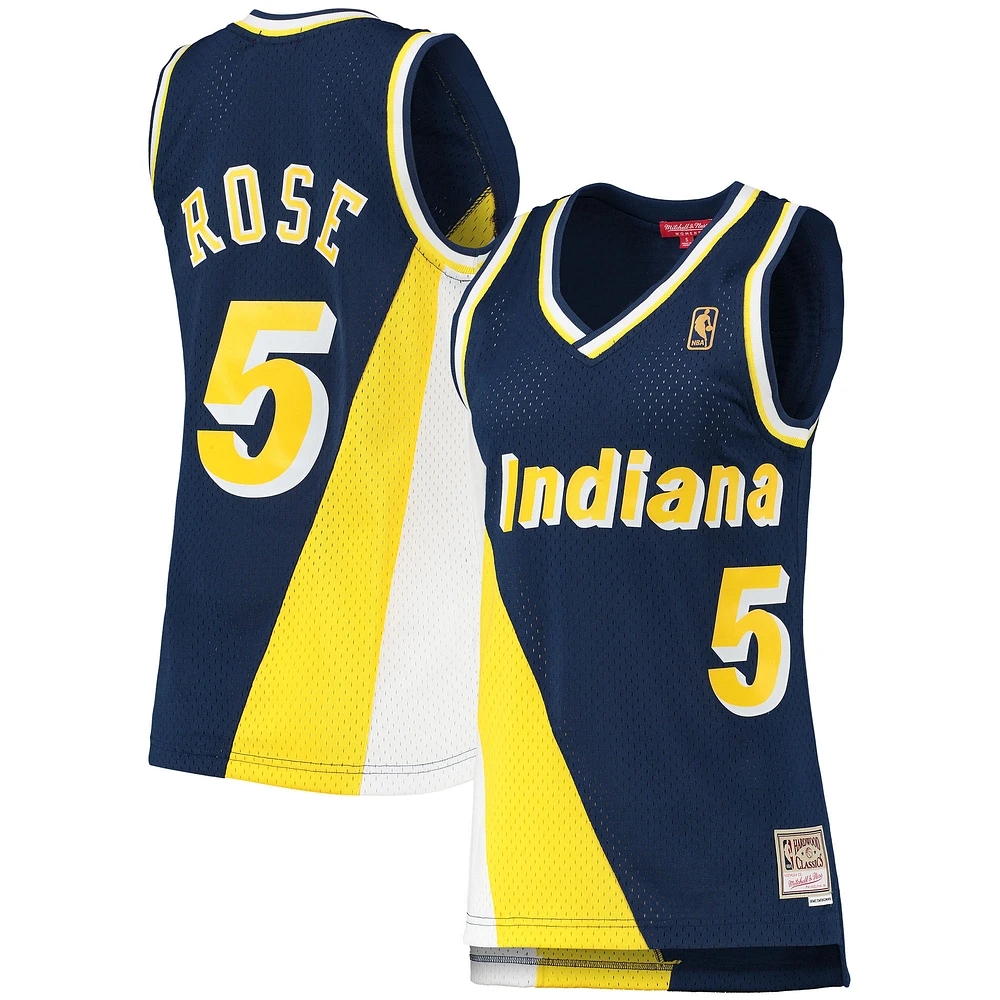 Maillot Swingman Mitchell & Ness Jalen Rose marine Indiana Pacers 1996/97 Hardwood Classics pour femme