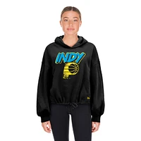 Women's New Era Black Indiana Pacers 2024/25 City Edition Cropped Pullover Hoodie