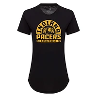 Women's Sportiqe Black Indiana Pacers Phoebe Super Soft Tri-Blend T-Shirt