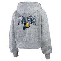Women's WEAR by Erin Andrews Heather Gray Indiana Pacers Speckled Radiator Full-Zip Hoodie