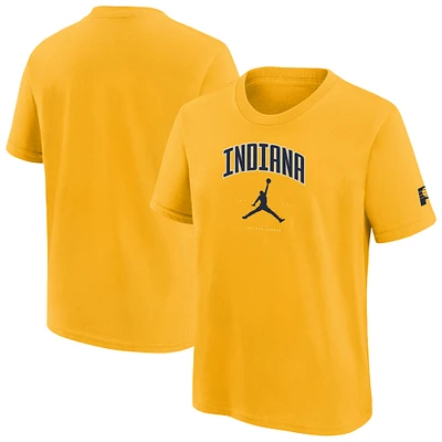 T-shirt Jordan Brand Gold Essential Cities pour jeunes Indiana Pacers