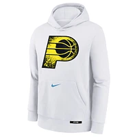 Youth Nike  White Indiana Pacers 2024/25 City Edition Club Fleece Pullover Hoodie