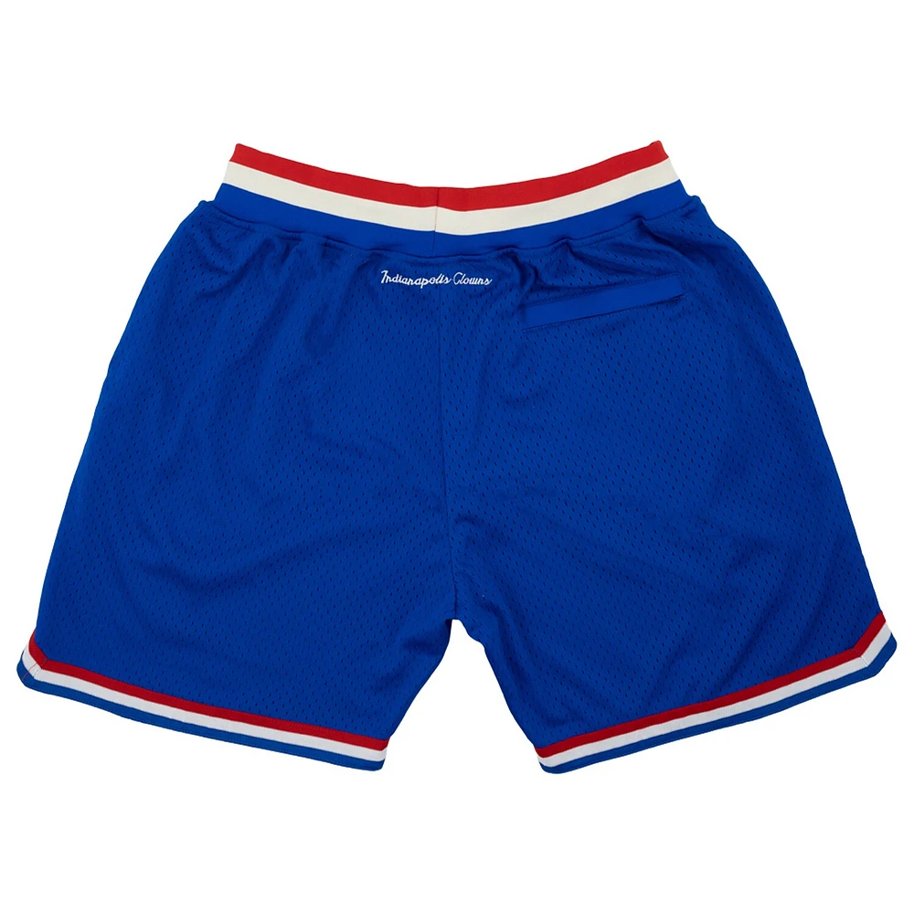 Men's Rings & Crwns Royal Indianapolis Clowns Replica Mesh Shorts