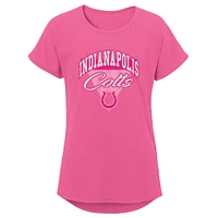 Girls Youth Pink Indianapolis Colts Playtime Dolman T-Shirt