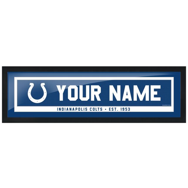 Colts d'Indianapolis - 6'' x 22'' Art encadré personnalisé