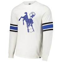 Men's '47 White Indianapolis Colts Gridiron Throwback Premier Brex Long Sleeve T-Shirt