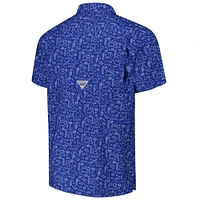 Men's Columbia PFG Royal Indianapolis Colts Super Slack Tide Omni-Wick Button-Up Shirt