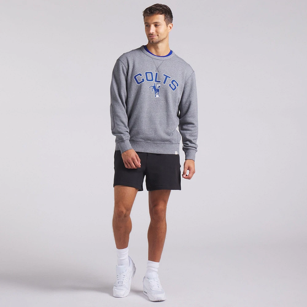Men's Fanatics  Heather Gray Indianapolis Colts Loop Terry Pullover Sweatshirt