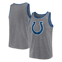 Débardeur primaire Fanatics Heather Grey Indianapolis Colts pour hommes