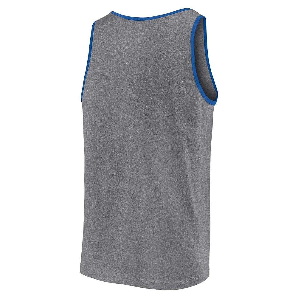 Débardeur primaire Fanatics Heather Grey Indianapolis Colts pour hommes
