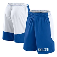 Short de lancement Fanatics Royal/White Indianapolis Colts pour homme
