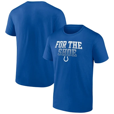 T-shirt fanatiques pour hommes Royal Indianapolis Colts Big & Tall For the Shoe