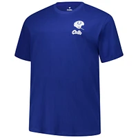 T-shirt rétro avec logo fanatiques Royal Indianapolis Colts pour hommes, de grande taille