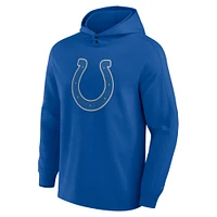 Men's Fanatics Royal Indianapolis Colts Elements Blaze Tri-Blend Long Sleeve Hoodie T-Shirt