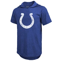 Men's Majestic Threads Anthony Richardson Royal Indianapolis Colts Player Name & Number Tri-Blend Slim Fit Hoodie T-Shirt
