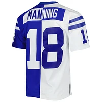 Men's Mitchell & Ness Peyton Manning Royal/White Indianapolis Colts 1998 Split Legacy Replica Jersey