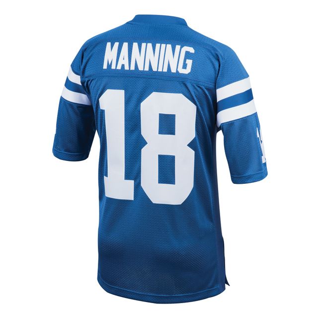 Maillot de joueur retraité authentique Mitchell & Ness Peyton Manning Royal Indianapolis Colts pour hommes