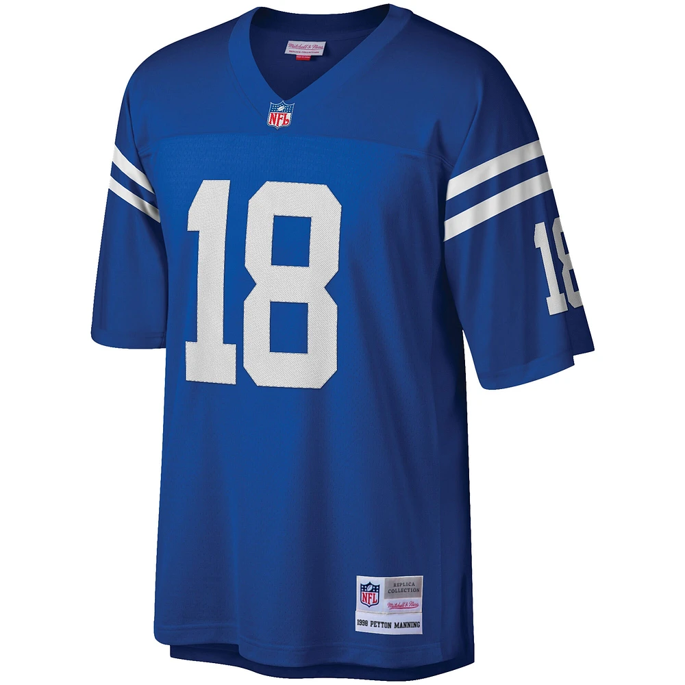 Men's Mitchell & Ness Peyton Manning Royal Indianapolis Colts Big Tall 1998 Retired Player Replica Jersey