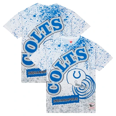 T-shirt sublimé blanc Mitchell & Ness Indianapolis Colts Team Burst pour hommes